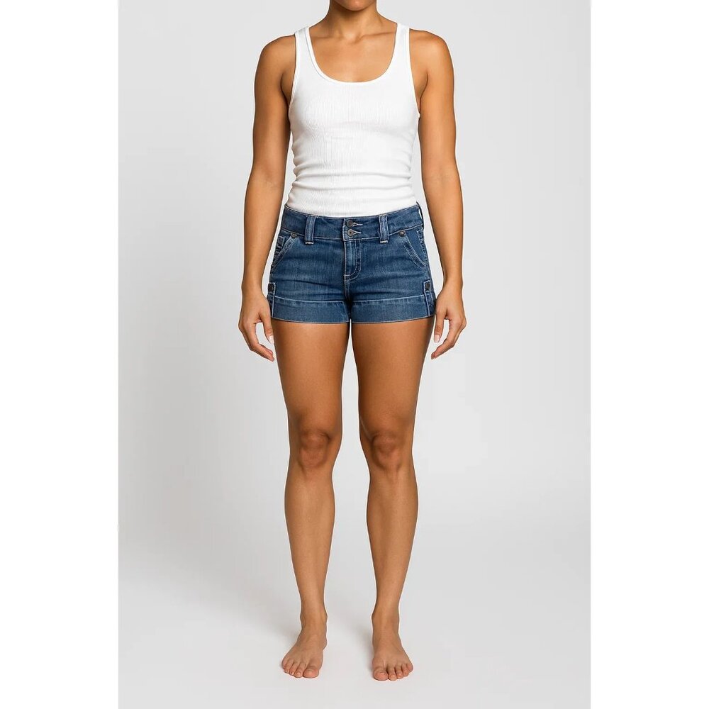 Mossimo Low Rise Denim Jean Shorts Size 11 Blue